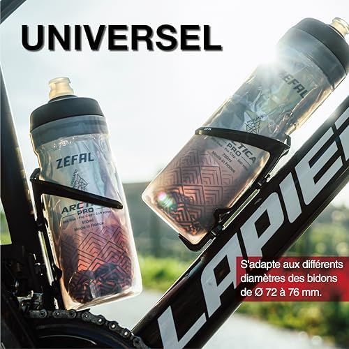 Zefal Pulse L2 Carbon Bottle Cage – Black – Ultralight 18 g Injected Carbon Fiber Design with Top-Load Access, Universal 72–76 mm Fit