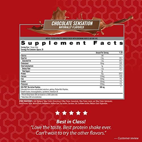 iSatori 100% Bio-Active Whey Protein Chocolate Flavor - 26 Servings | Whey Isolate, Hydrolysate, Concentrate, BCAAs, Colostrum Peptides, 25g Protein Per Serving, Muscle Growth and Recovery