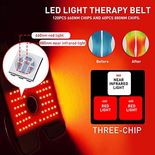 DGXINJUN Red Light Therapy Device for Body Calf Arm Pain Relief Near Infrared Light Therapy 850nm LED Muscle Wrap for Leg Home Use Nerve Damage Deep