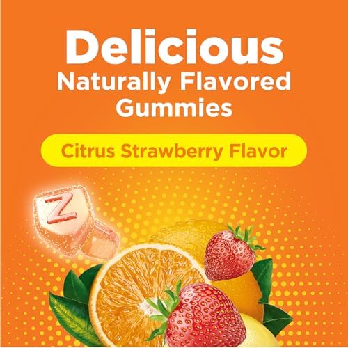 Zicam Daily Immune Support Gummy Supplement, Citrus Strawberry, 70 Count | Antioxidant Support, Easy-to-Take Gummies, Zinc, Vitamin C, Vitamin D