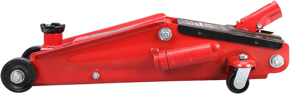 BIG RED AT84007R Torin Hydraulic Low Profile Service/Floor Jack with Dual Piston Quick Lift Pump, 4 Ton (8,000 lb) Capacity, Red