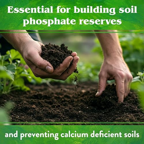 Down To Earth All Natural Fertilizers Organic Rock Phosphate - 0-3-0, 5 lb | Calcium Phosphate, Plant Food for Flower Beds, Vegetable Gardens