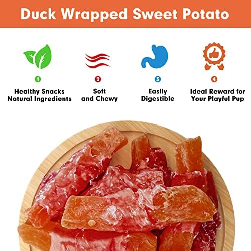 MON2SUN Dog Treats, Rawhide-Free Chicken Wrapped Sweet Potato, 25 oz