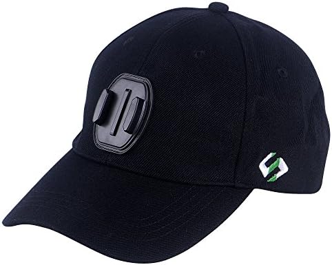 Smatree Baseball Hat with Quick Release Buckle Mount Compatible for GoPro 5 Session Hero 10/9/8/7/6/5/4/3 Plus/3/2/1/DJI OSMO Action Cameras (L