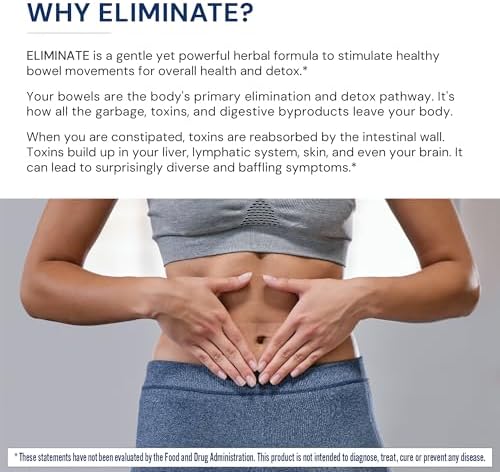 BodyHealth Intestinal Cleanse - Eliminate, Colon Cleanser Detox, Gentle Laxative Pills and Bowel Flush Constipation Relief for Adults