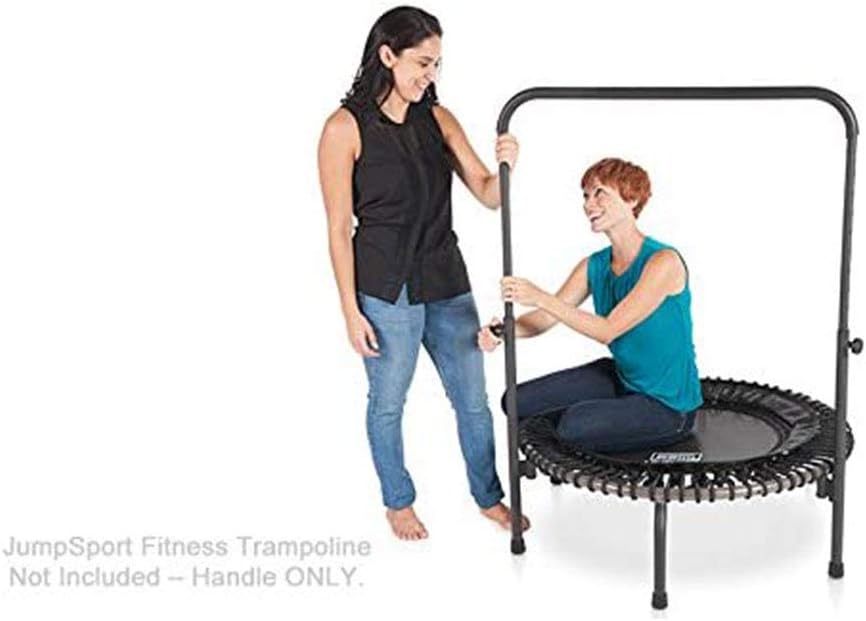 JumpSport Handle Bar Accessory for Arched Leg Fitness Trampolines, Bouncer, Rebounder Trampoline for Adults Indoor and Outdoor, Black