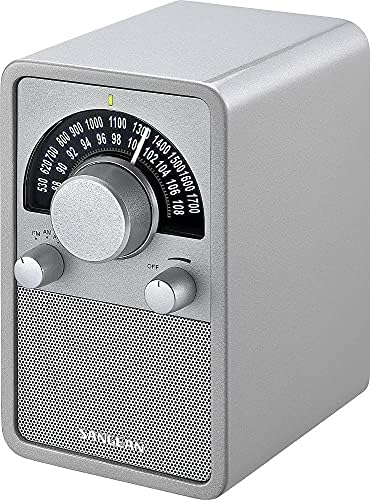 Sangean WR-15SR AM/FM Table Top Wooden Radio Silver