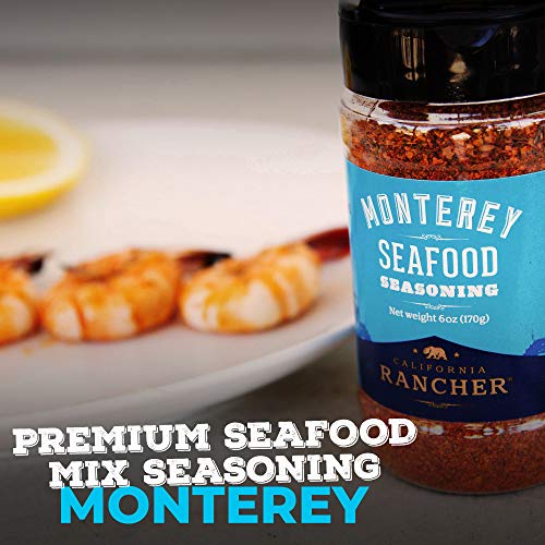 California Rancher Seafood Seasoning, 6oz | Lemon Dill Pepper Salt Blend, Coarse Texture, Gluten-Free, MSG-Free | For Salmon, Shrimp, Fish