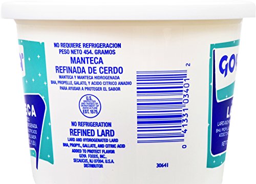 Goya Manteca Lard for Cooking and Baking, Rich Flavor for Tamales, 4 Pound | Bulk 4 Pound Tub, Premium Pork Fat, Rich Flavor for Tamales, Empanadas, And Pastries, Enjoy Any Time of Day, Great Taste