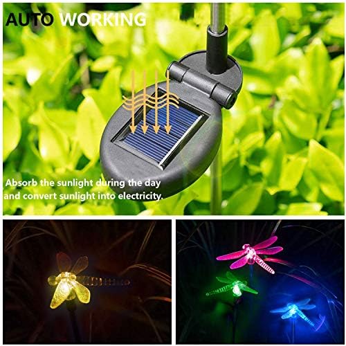 1PCS Waterproof Outdoor Solar Garden Stake Light w Color Charging