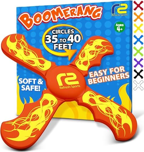 Boomerang for Kids - Fun & Easy To Use - Toys for Ages 8-13 - Birthday Gifts for Kids 5 6 7 8 9 10 Year Old Boy Gift - Best Outdoor Summer Gifts For