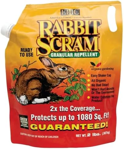 Rabbit Scram All Natural Granular Repellent - All-Natural, Animal, People and Pet Safe Granule (2.5 lb Shaker)