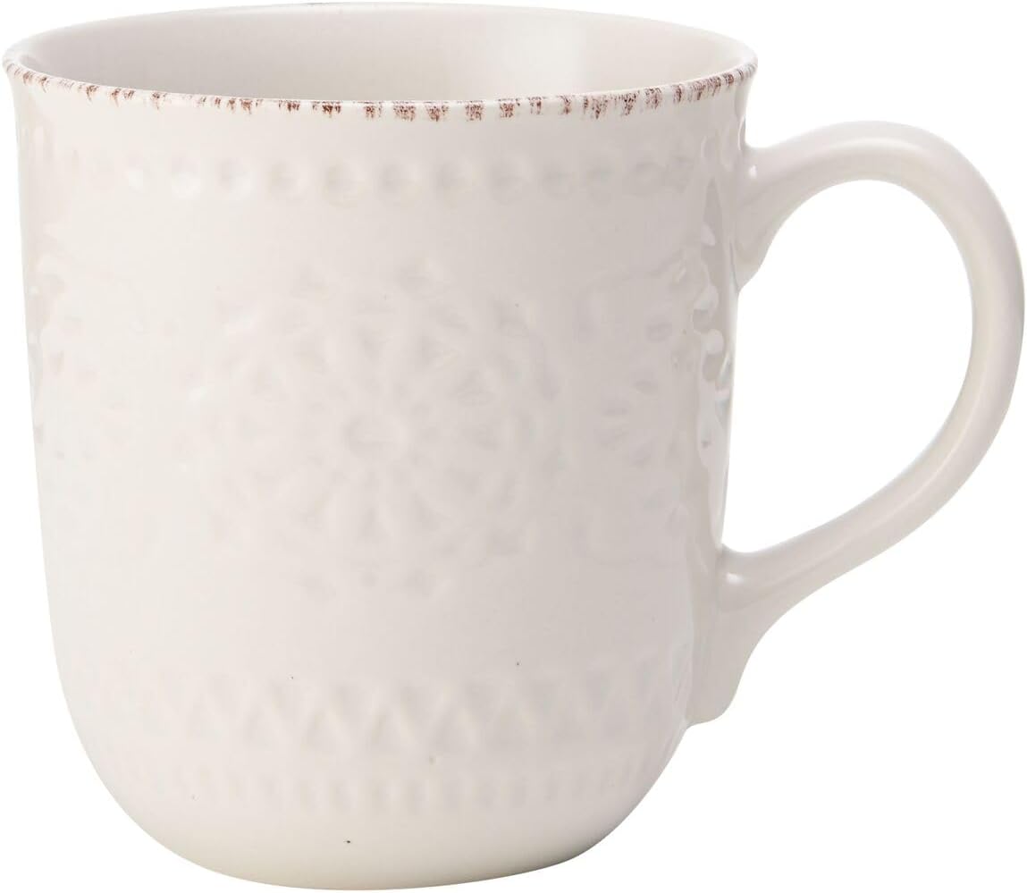 Pfaltzgraff Chateau Cream 16-Piece Stoneware Dinnerware Set, Service for 4, Off White