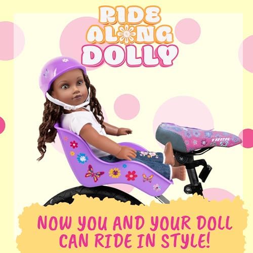 Doll Bicycle Seat - Universal Fit Bike Dolly Carrier for 18" Dolls | Easy to attach to kids' bicycles. Compatible with American Girl & stuffed