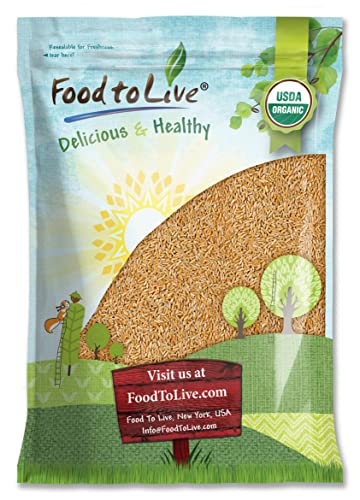 Food to Live Organic KAMUT Khorasan Wheat Berries, 5 Pounds – 100% Whole Grain, Sproutable for Wheatgrass, Non-GMO, Kosher, Bulk