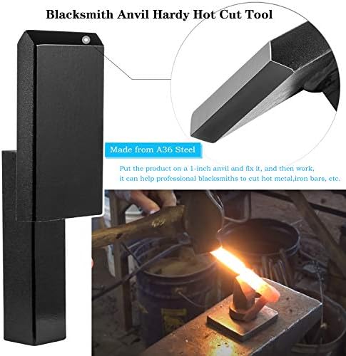 Blacksmith Anvil Hardy Tool Set 1Inch Creasing Tool Stake,Bottom Fuller,Hot Cut Tool,Turning Bending Scrolling Fork.(4PCS)