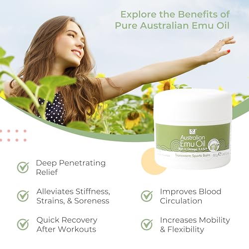 Y Not Natural Warming Muscle & Joint Balm with Emu Oil & Tea Tree – Natural Heat Rub for Post-Workout Muscle Comfort & Stiffness – 50g