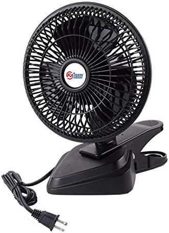 TN TONNY Convertible 6-Inch Desk & Clip on Fan, Two Quiet Speeds, Household Table Clip on Fans AC Personal Desktop Fans with 6 Feet Cord