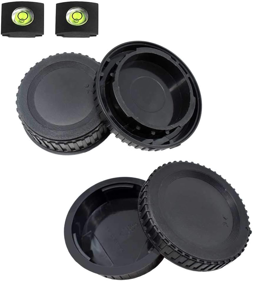 ULBTERF Front Body Cap and Rear Lens Cap Cover for Nikon F Mount Camera