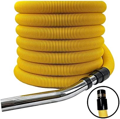 Wessel-Werk 35-feet Garage Central Vacuum Hose, Crushproof Central Vacuum Garage Hose with Swiveling Hose Handle
