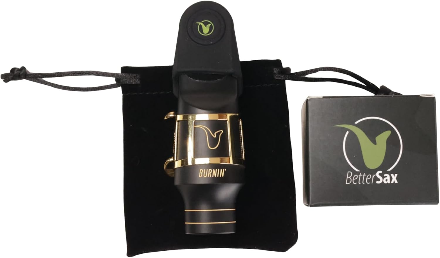 BetterSax Burnin’ Tenor Saxophone Ligature – 24k Gold-Plated Brass