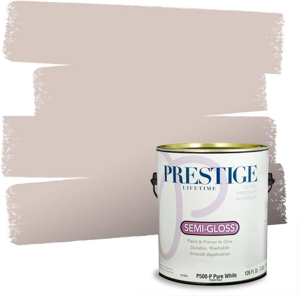PRESTIGE Paints Exterior Paint and Primer In One, 1-Gallon, Semi-Gloss, Comparable Match of Sherwin Williams* French Roast*