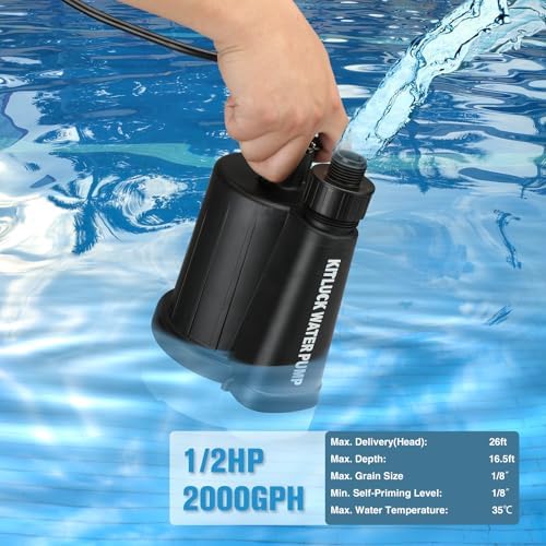 Water Transfer Garden Pump, 1.6 HP 1000GPH Portable Electric Shallow Well Jet Pump, Stainless Steel Sprinkler Pressure Booster Pump for Pool Draining, Lawn Fountain, Irrigation, Water Removal