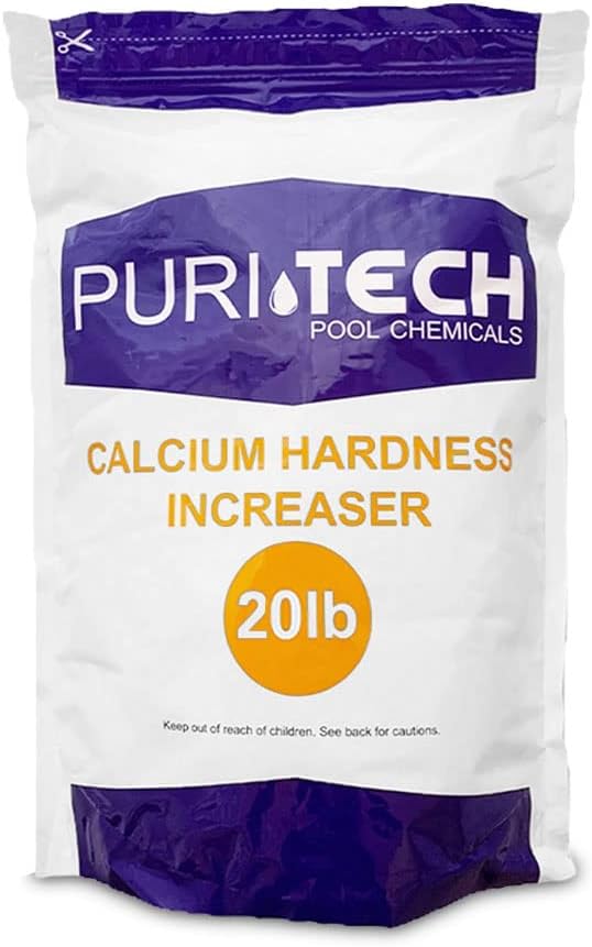 Puri Tech Pool Chemicals Calcium Hardness Increaser Plus – Increases Calcium Hardness Levels & Helps Prevent Corrosion and Staining - 94% Calcium Chloride– 25 lb