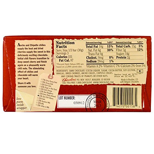 Chocolove Extreme 88% Dark chocolate 3.2 oz (Pack of 4 bars)