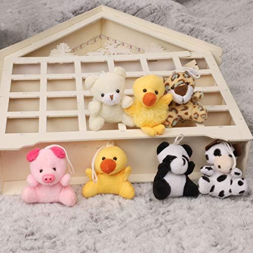 Juegoal 26 Pack Christmas Mini Animal Plush Toy Set, Cute Small Stuffed Animal Keychain Set, Goodie Bag Fillers, Carnival Prizes for Kids