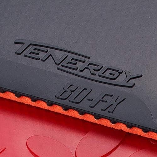Butterfly Tenergy 80 FX Table Tennis Rubber Table Tennis Rubber - 1.7 mm, 1.9 mm, or 2.1 mm - Red or Black - 1 Inverted Table Tennis Rubber Sheet - Professional Table Tennis Rubber