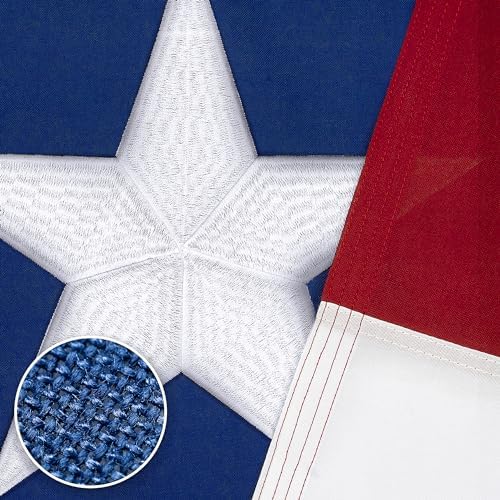 American Flag 4x6 ft: Long Lasting US Flag, Heavy Duty Nylon, Embroidered Stars, Sewn Stripes, Brass Grommets, UV Protection Perfect for Outdoors! USA Flag | 100% Heavy Duty Nylon UV Protection Premium Embroidered Stars Sewn Stripes Brass Grommets Long L…