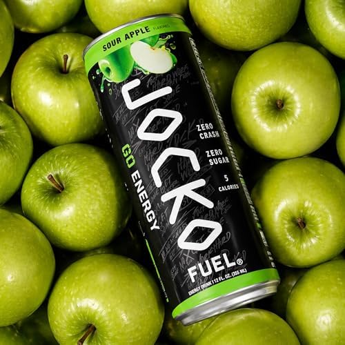 Jocko Fuel GO Energy Drinks, Sour Apple, 12 oz | 12 Pack