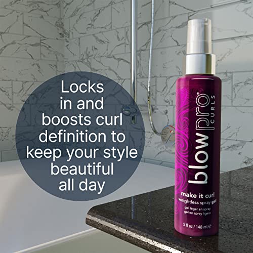 blowpro Make It Curl Weightless Spray Gel 5oz, Boost & Locks in Curl Definition, Flexible Finish, All Day Beautiful Hold, Travel-Friendly Bottle