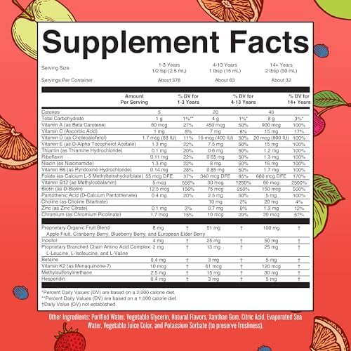 MaryRuth's Liquid Morning Multivitamin Essentials+, 2 Flavors, Vegan, 32oz