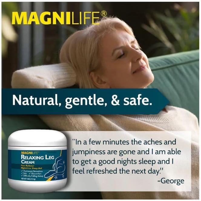 MagniLife Relaxing Legs Sublingual Tablets, 125 Count, Quick-Dissolving Homeopathic Pain Reliever & Nighttime Sleep Aid, Helps Calm Restless Legs, Discomfort & Sleepless Tossing
