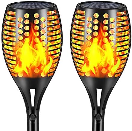 Aityvert Upgraded Larger Solar Torch Lights, Waterproof Outdoor Dancing Flames Light, Flickering Flames Garden Lights, Landscape Decoration Pathway Patio Lights 43" 96 LED (4 Pack)