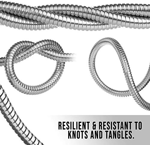 Tardigrade Metal Garden Hose 50 FT, Heavy Duty 304 Stainless Steel Water Hoses, Unmatched Durability, Flexible, No Kink & Tangle, Lightweight
