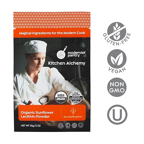 Modernist Pantry Organic Sunflower Lecithin Powder Gluten-Free Vegan OU Kosher Certified - 50g/2oz