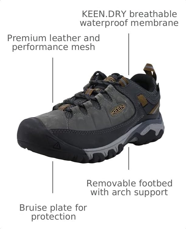KEEN Men's Targhee 3 Low Height Waterproof Hiking Shoes