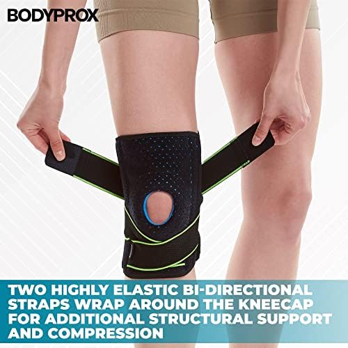Bodyprox Knee Brace with Side Stabilizers & Patella Gel Pad Support | Knee brace for women, knee brace for men; helps support knee pain and steady daily movement.