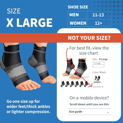 PAPLUS 6 Pairs Plantar Fasciitis Socks, Compression Socks with Arch Support