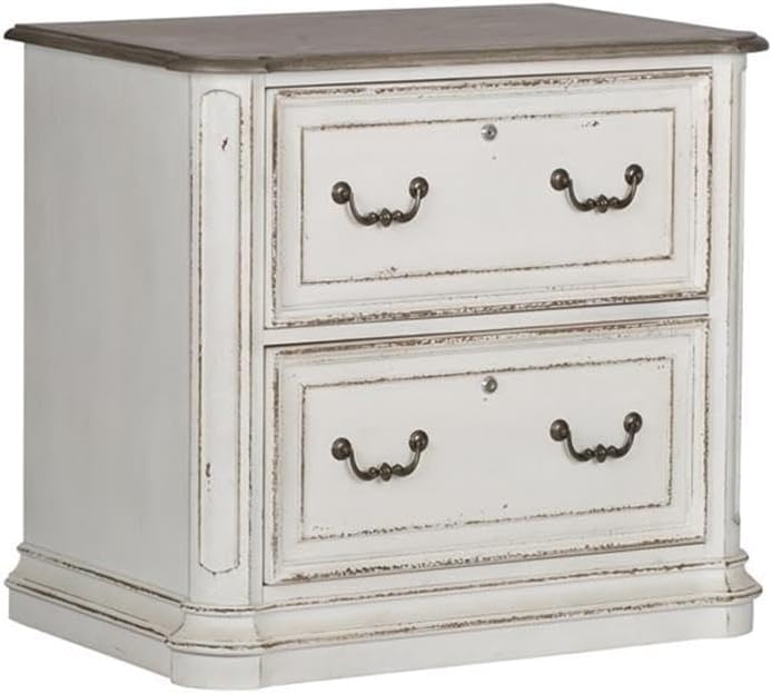 Liberty Furniture Industries Magnolia Manor Lift Top Writing Desk, W56 x D28 x H30, White