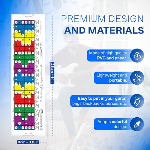Sliding Rulers for Guitar® The Original Guitar Scale Chart for Pentatonic, Diatonic & Modes! Perfect Visual Learning Aid for All Skill Levels