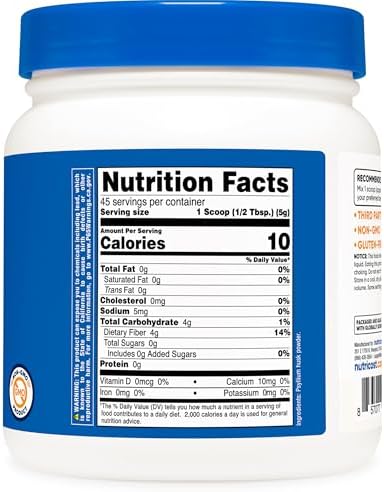 Nutricost Psyllium Whole Husk Powder (Flakes) 8.1oz - Gluten Free & Non-GMO