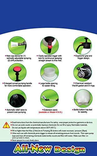 Solo 419 2-Liter One-Hand Pressure Sprayer, Ergonomic Grip