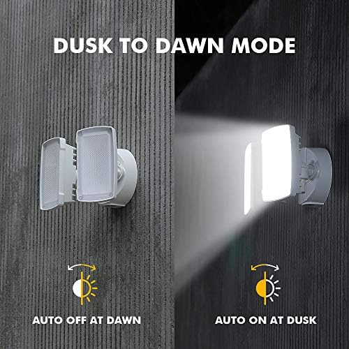 LUTEC 2 Packs 14W LED Flood Light Outdoor, 1300LM 5000K Single-Head Floodlight