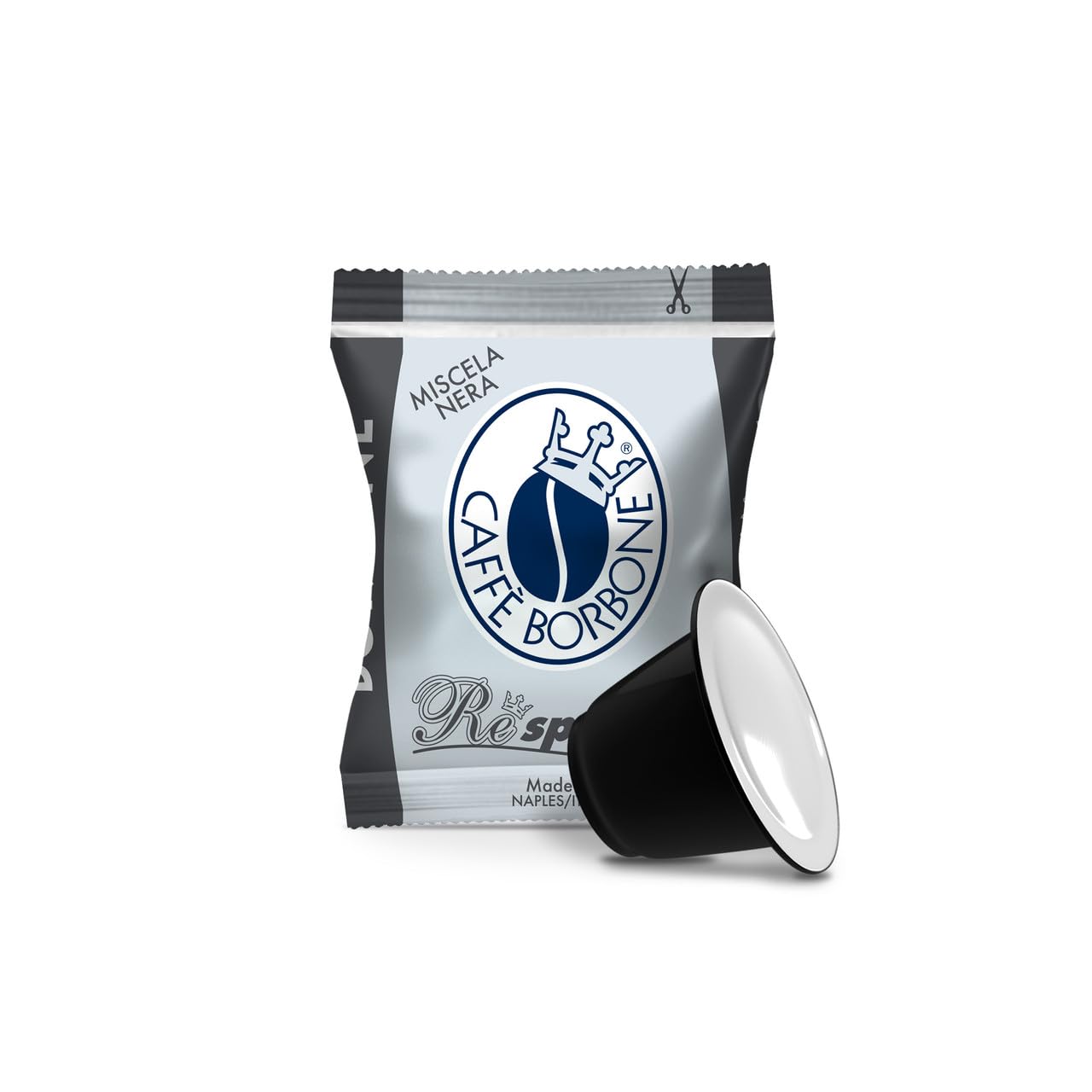 Caffè Borbone Miscela Nera Espresso Pods Compatible with Nespresso Original Machines, Dark Roast Black Blend, 100 Count Espresso Coffee Pods