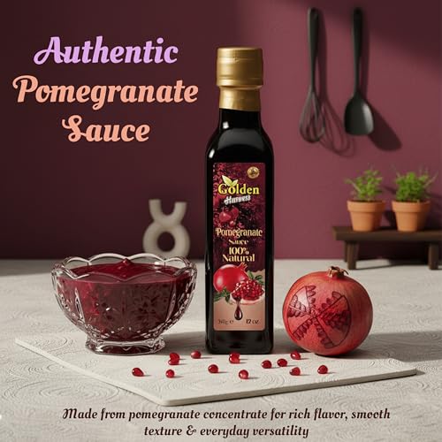 Golden Pomegranate Molasses, 10 fl oz, Non-GMO, Gluten Free, Sugar Free