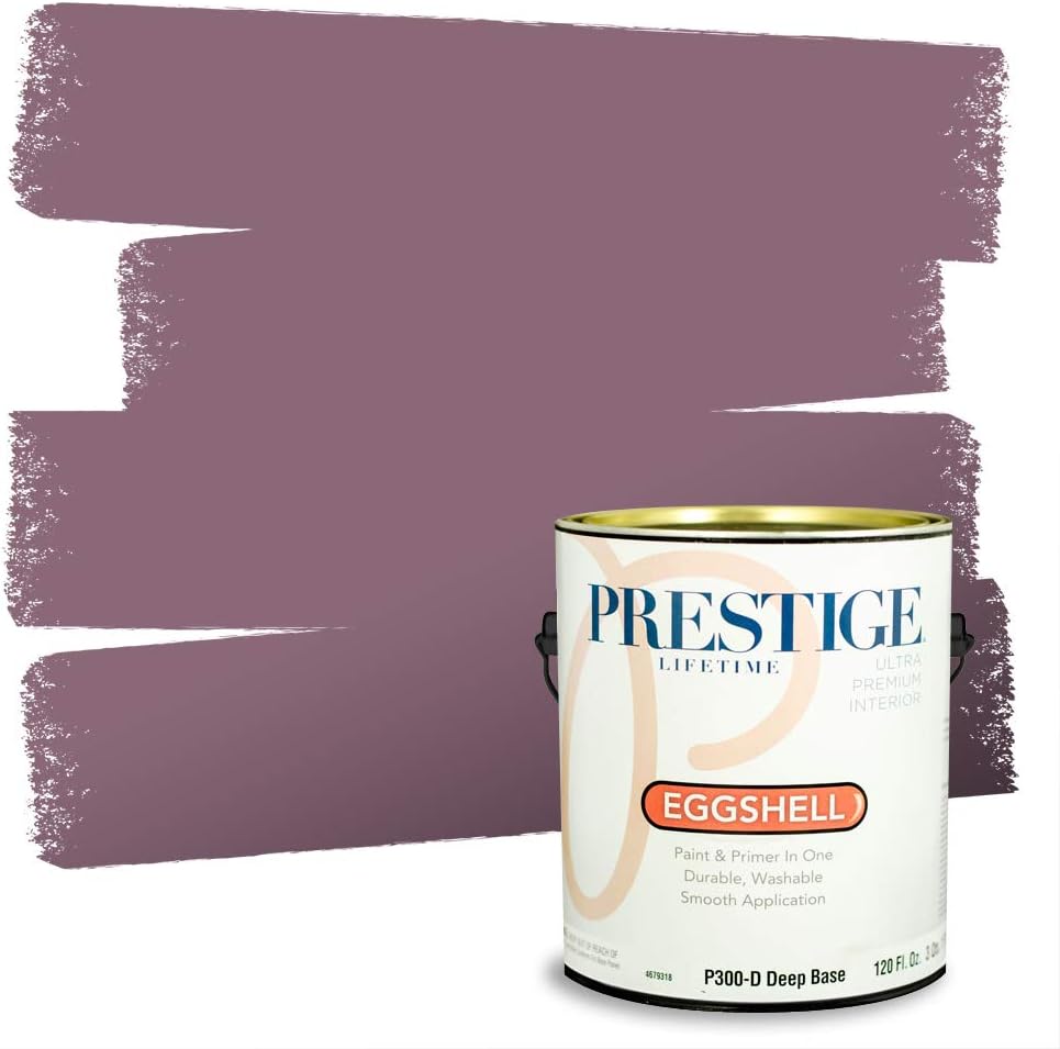 PRESTIGE Paints Exterior Paint and Primer In One, 1-Gallon, Satin, Comparable Match of Sherwin Williams* Ash Violet*